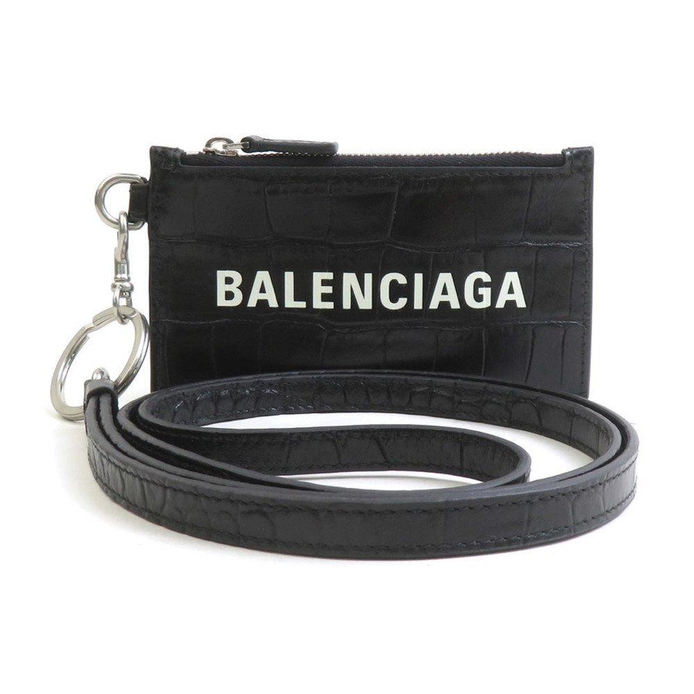 Balenciaga wallet/coin purse, embossed leather, black, men's/women's, 594848 ...